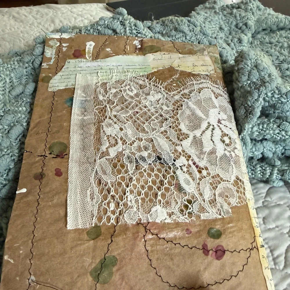 Hand Crafted Mixed Media Junk Journal 8x6 70 Plus Pages